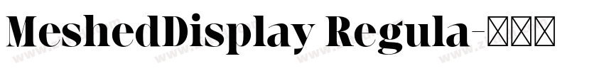 MeshedDisplay Regula字体转换